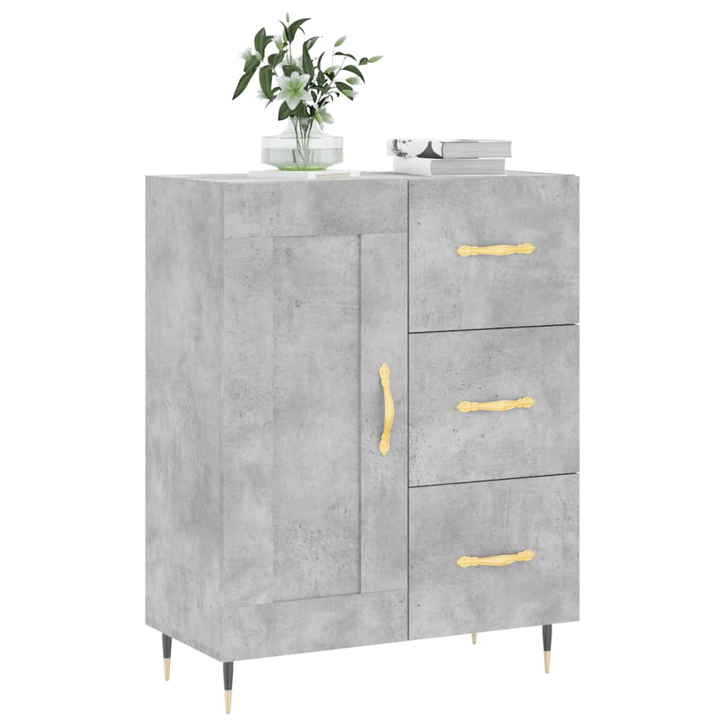 Skjenk betonggrå 69,5x34x90 cm konstruert tre