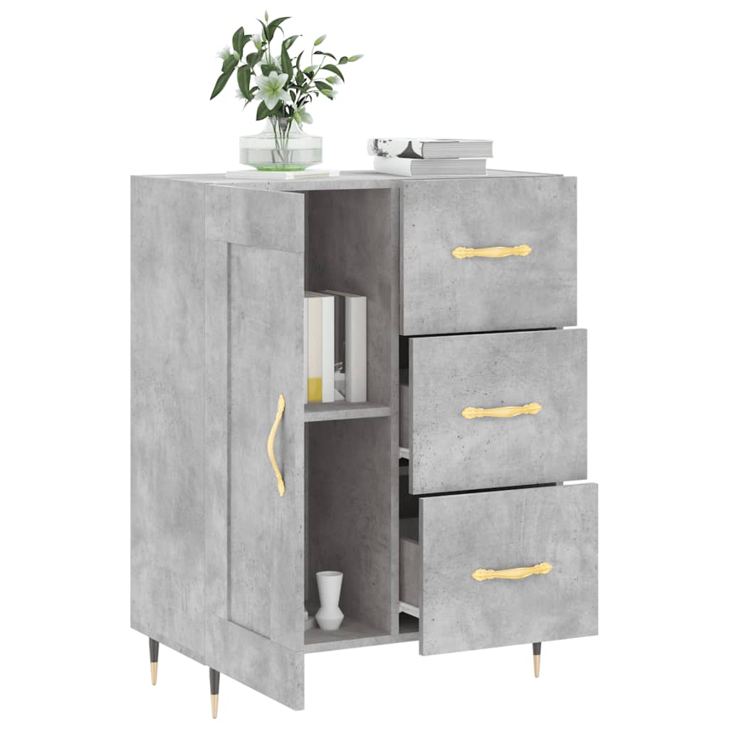 Skjenk betonggrå 69,5x34x90 cm konstruert tre