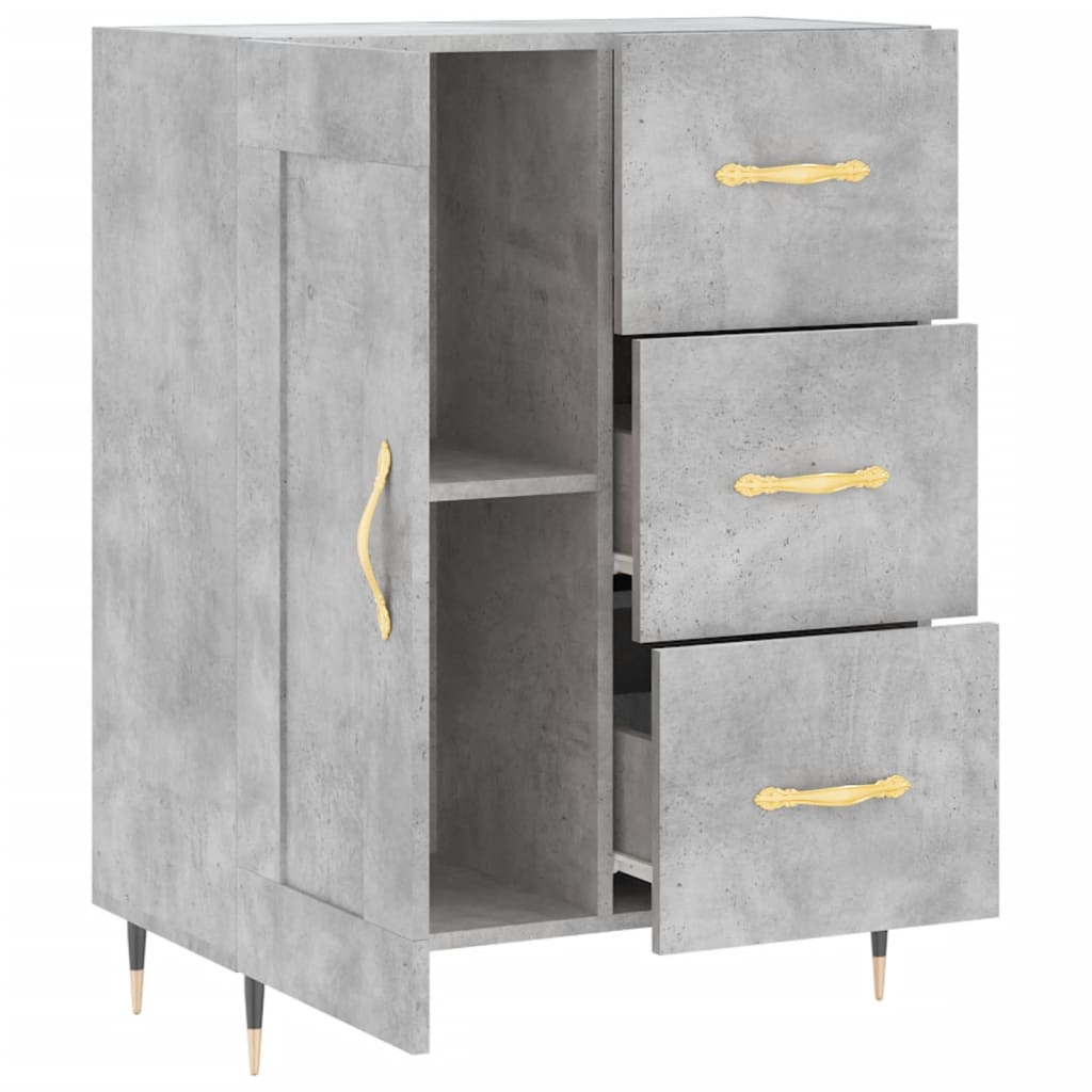 Skjenk betonggrå 69,5x34x90 cm konstruert tre