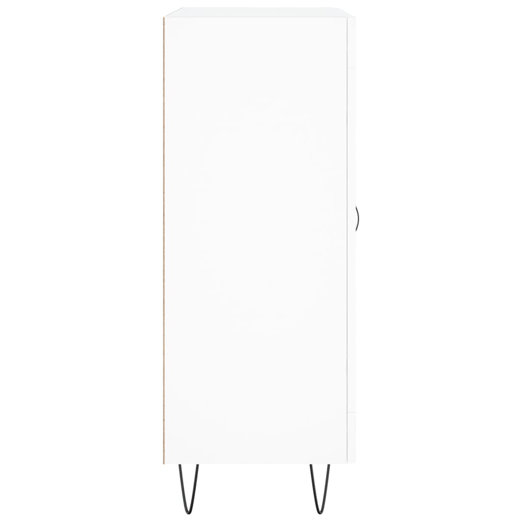 Skjenk hvit 69,5x34x90 cm konstruert tre