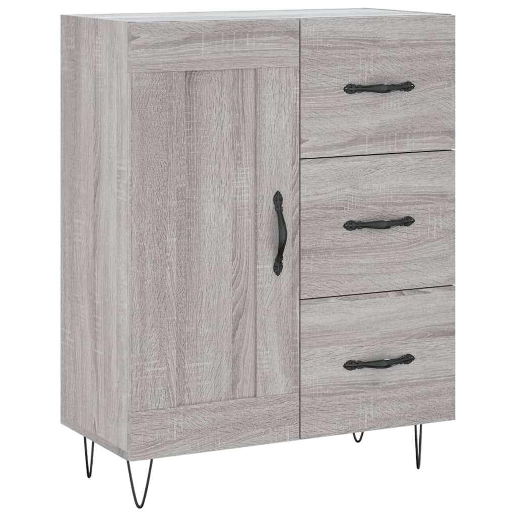 Skjenk grå sonoma 69,5x34x90 cm konstruert tre vidaXL