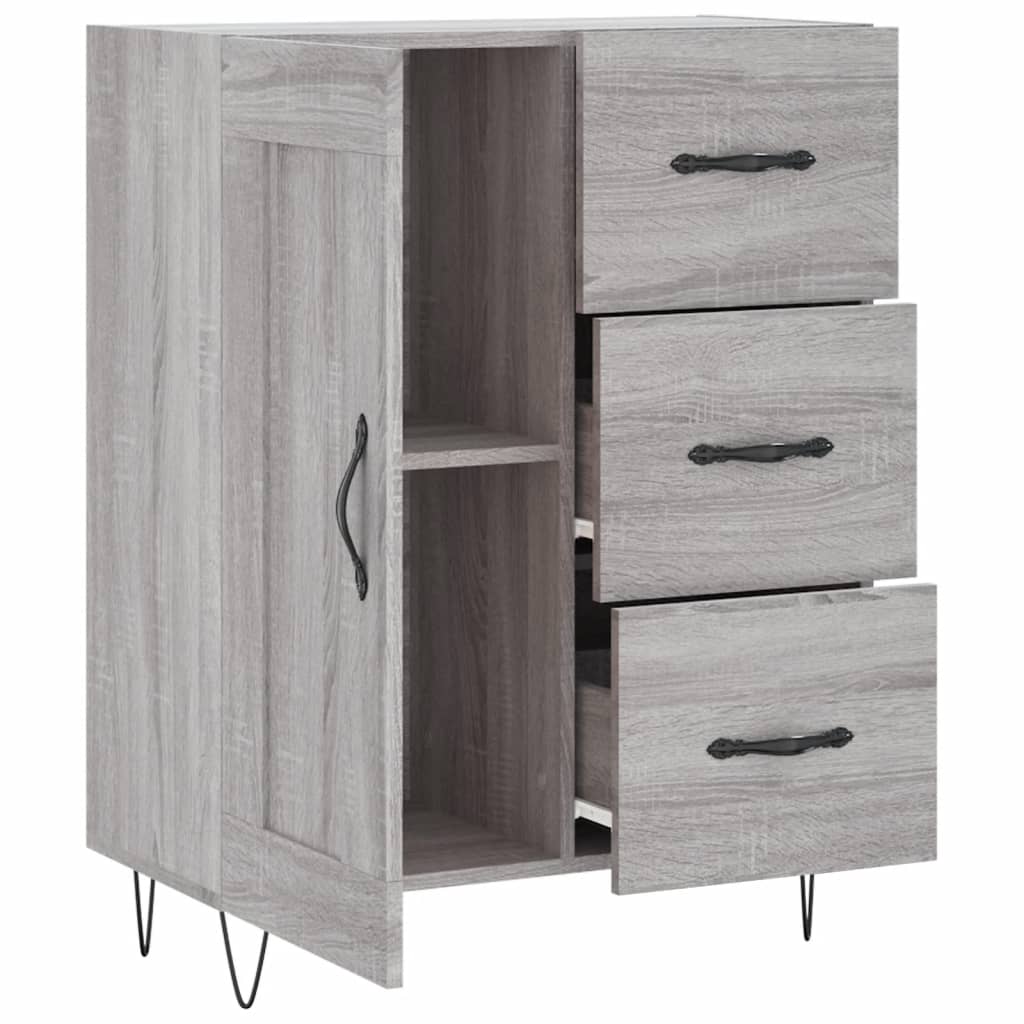 Skjenk grå sonoma 69,5x34x90 cm konstruert tre vidaXL