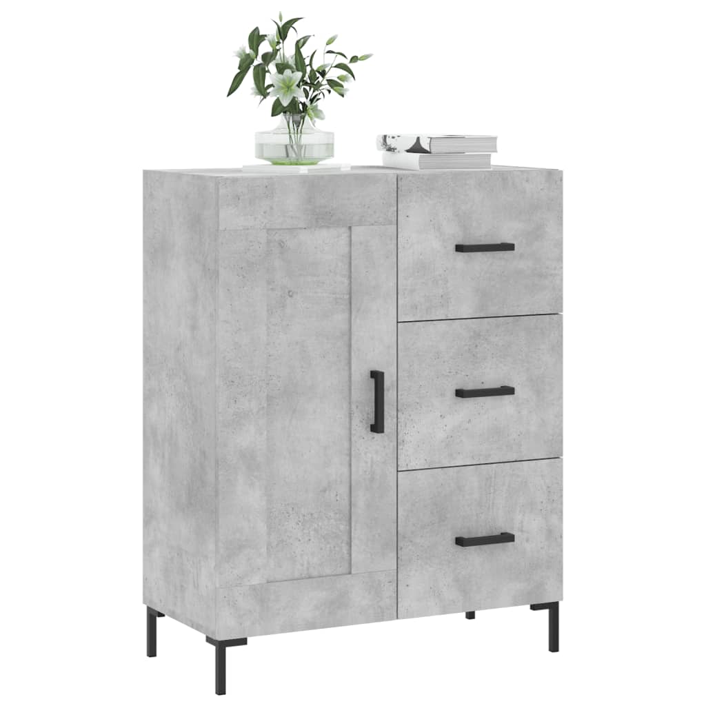 Skjenk betonggrå 69,5x34x90 cm konstruert tre