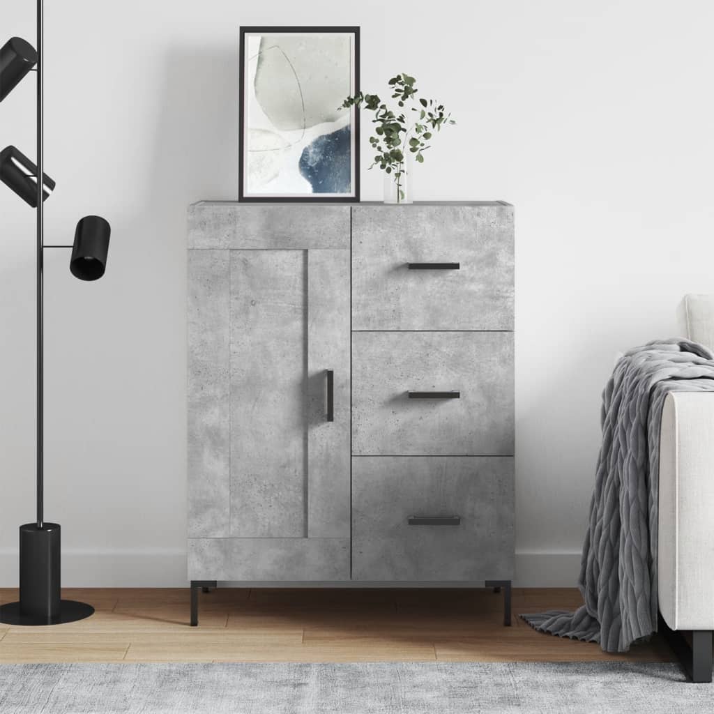Skjenk betonggrå 69,5x34x90 cm konstruert tre