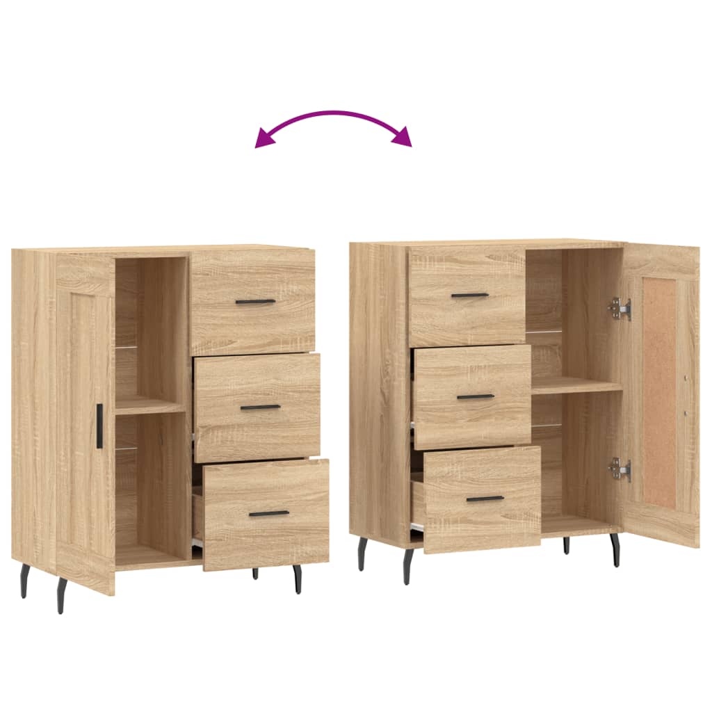 Skjenk sonoma eik 69,5x34x90 cm konstruert tre