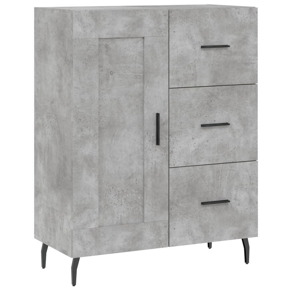Skjenk betonggrå 69,5x34x90 cm konstruert tre vidaXL