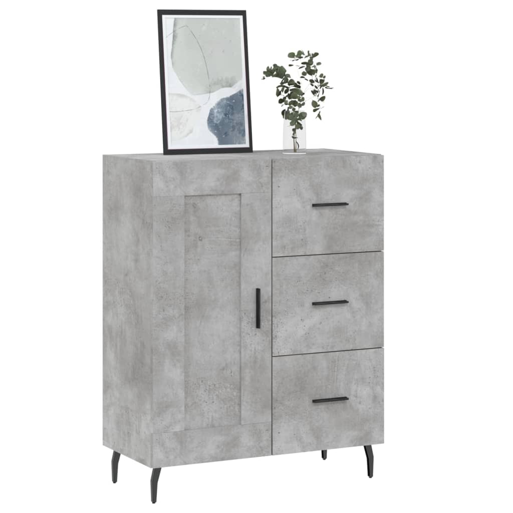 Skjenk betonggrå 69,5x34x90 cm konstruert tre vidaXL