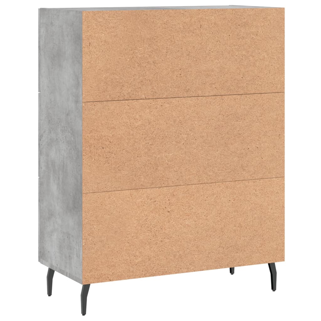 Skjenk betonggrå 69,5x34x90 cm konstruert tre vidaXL