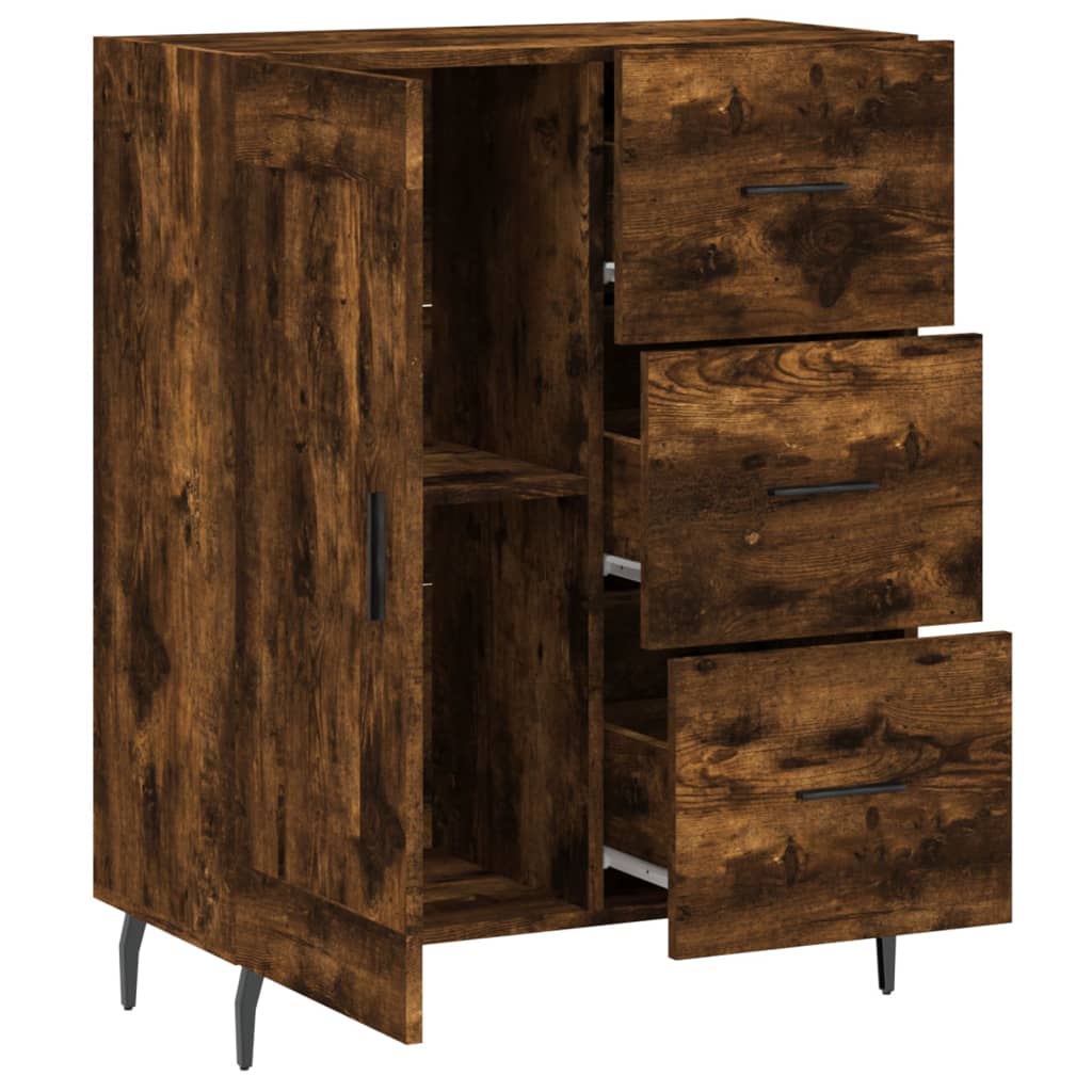 Skjenk røkt eik 69,5x34x90 cm konstruert tre