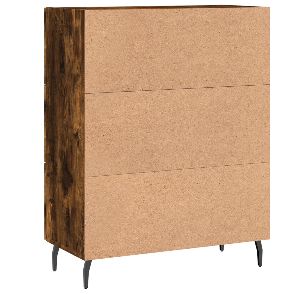 Skjenk røkt eik 69,5x34x90 cm konstruert tre