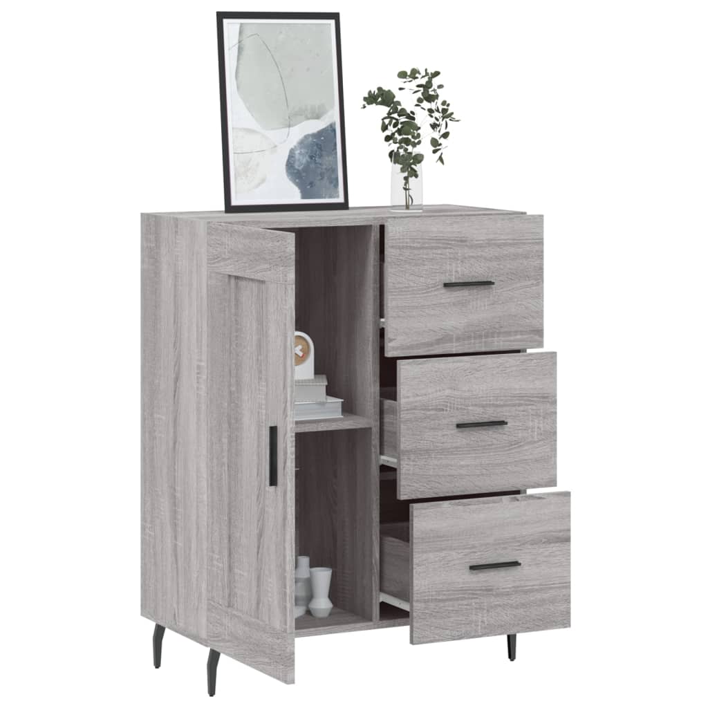 Skjenk grå sonoma 69,5x34x90 cm konstruert tre vidaXL