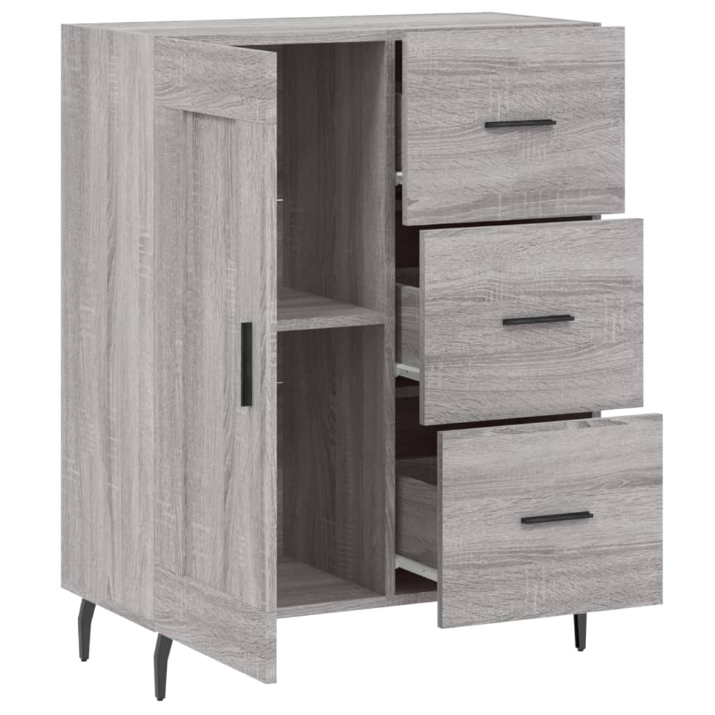 Skjenk grå sonoma 69,5x34x90 cm konstruert tre vidaXL