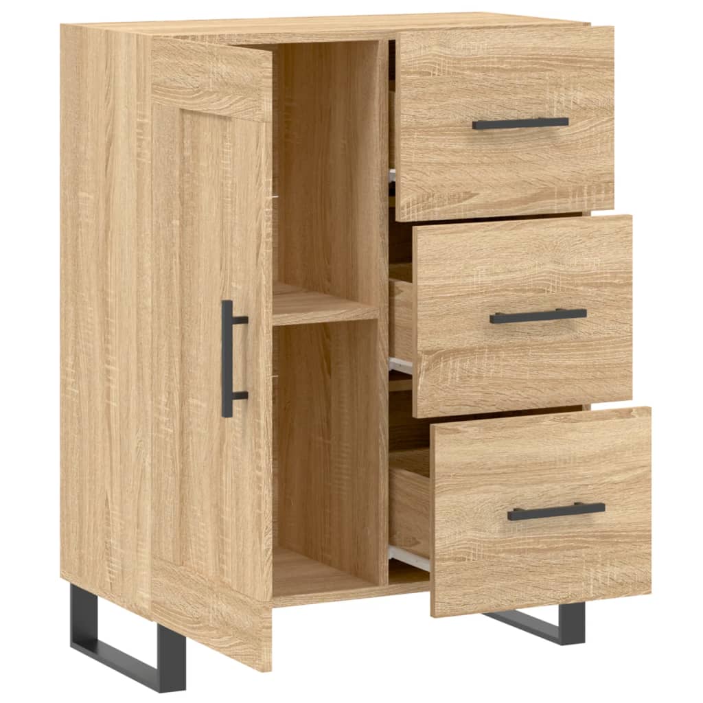 Skjenk sonoma eik 69,5x34x90 cm konstruert tre