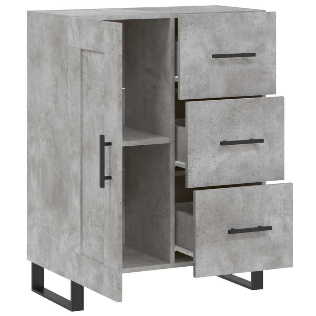 Skjenk betonggrå 69,5x34x90 cm konstruert tre