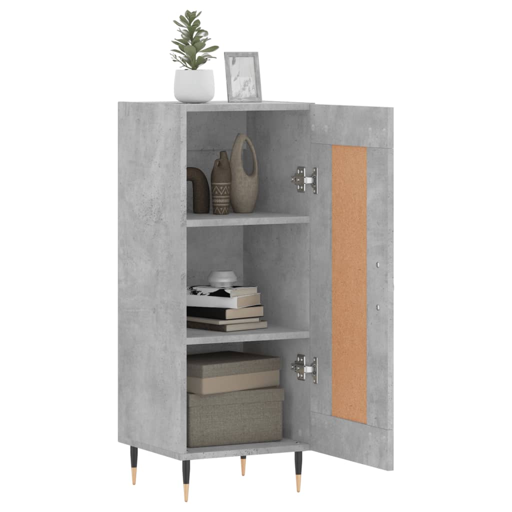 Skjenk betonggrå 34,5x34x90 cm konstruert tre