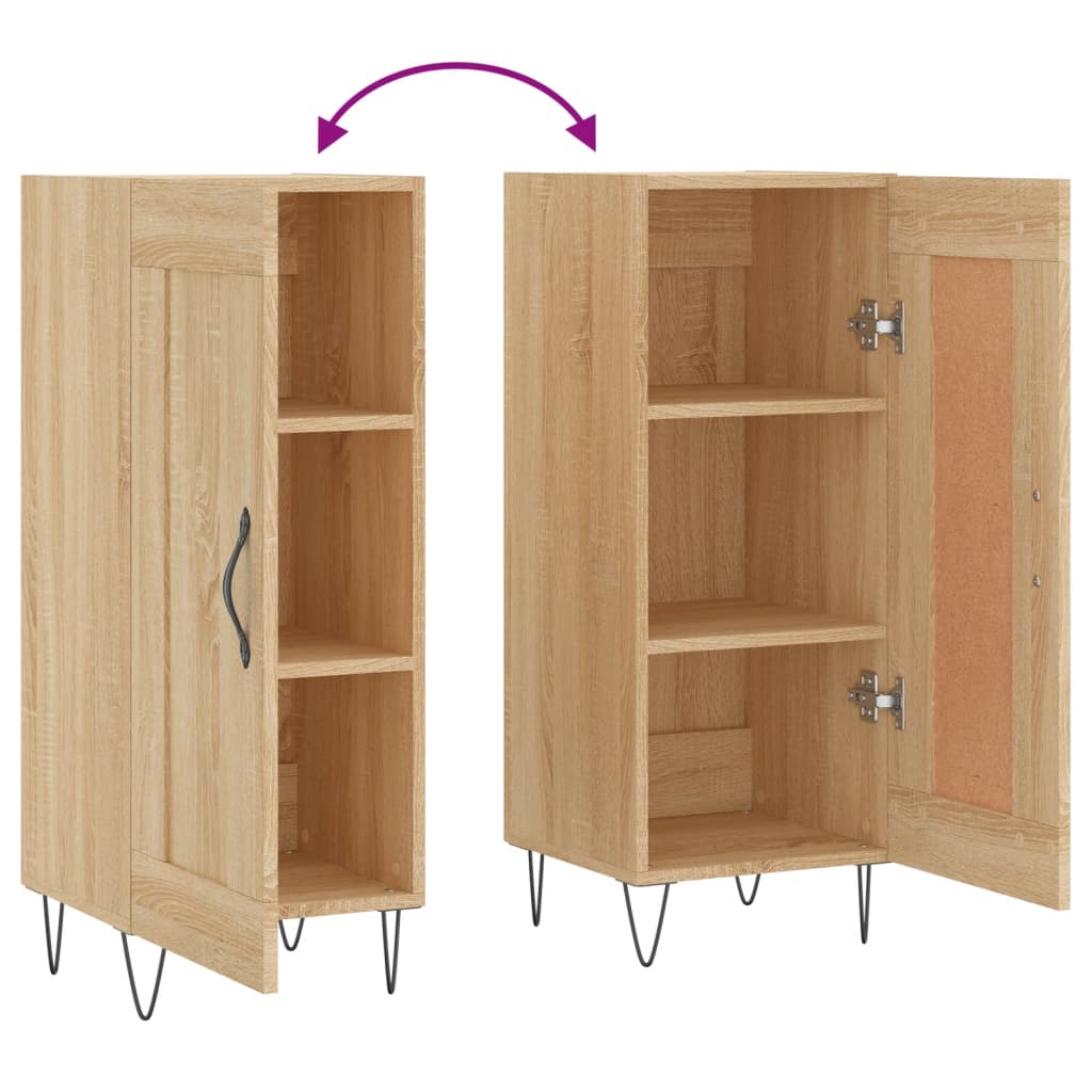 Skjenk sonoma eik 34,5x34x90 cm konstruert tre