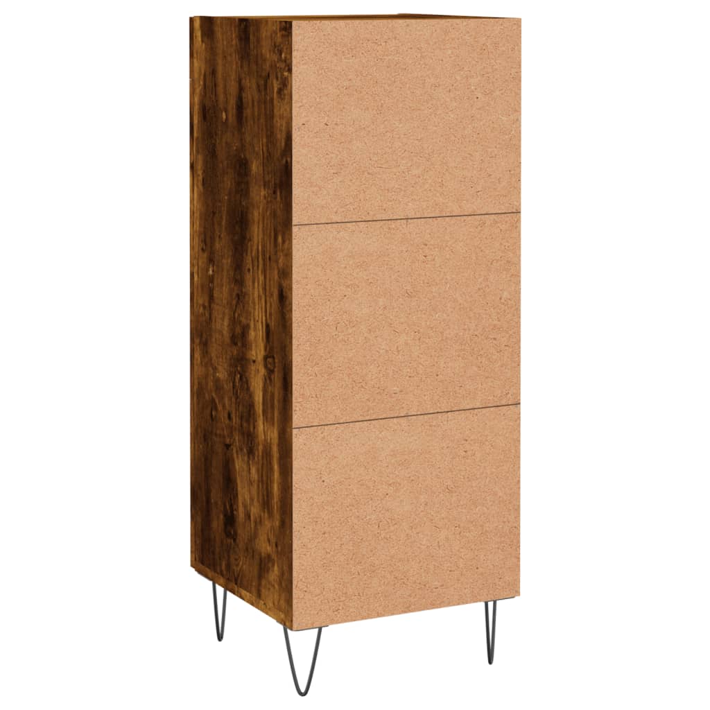 Skjenk røkt eik 34,5x34x90 cm konstruert tre
