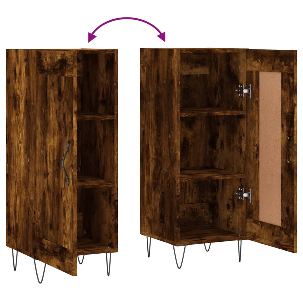 Skjenk røkt eik 34,5x34x90 cm konstruert tre