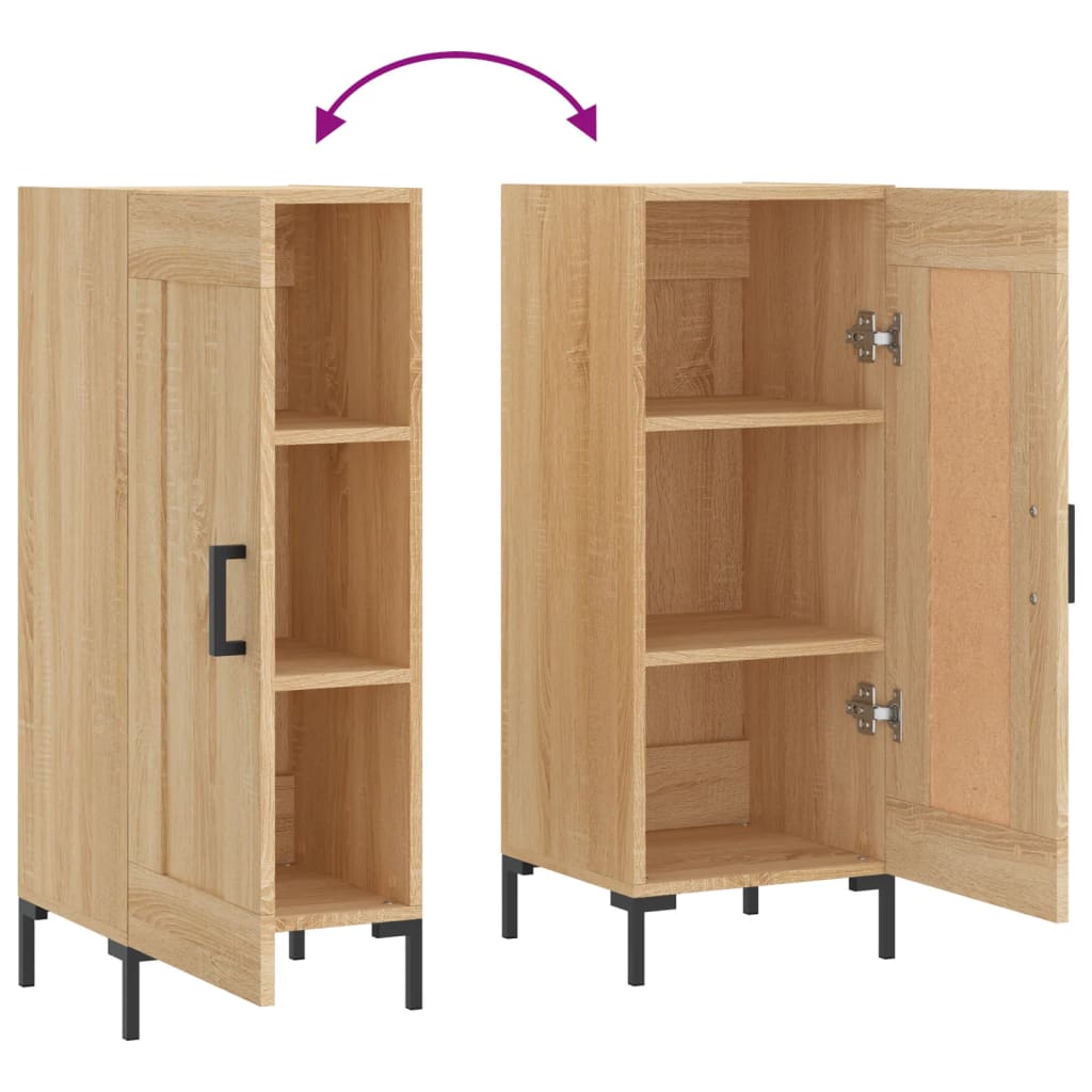 Skjenk sonoma eik 34,5x34x90 cm konstruert tre