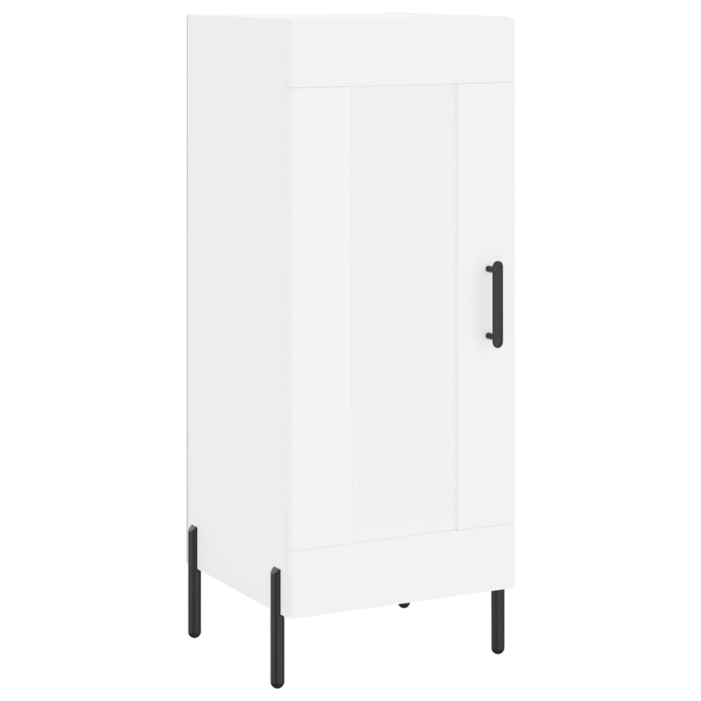 Skjenk hvit 34,5x34x90 cm konstruert tre