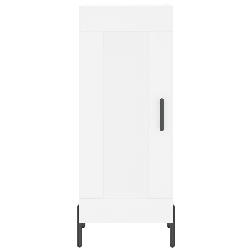 Skjenk hvit 34,5x34x90 cm konstruert tre