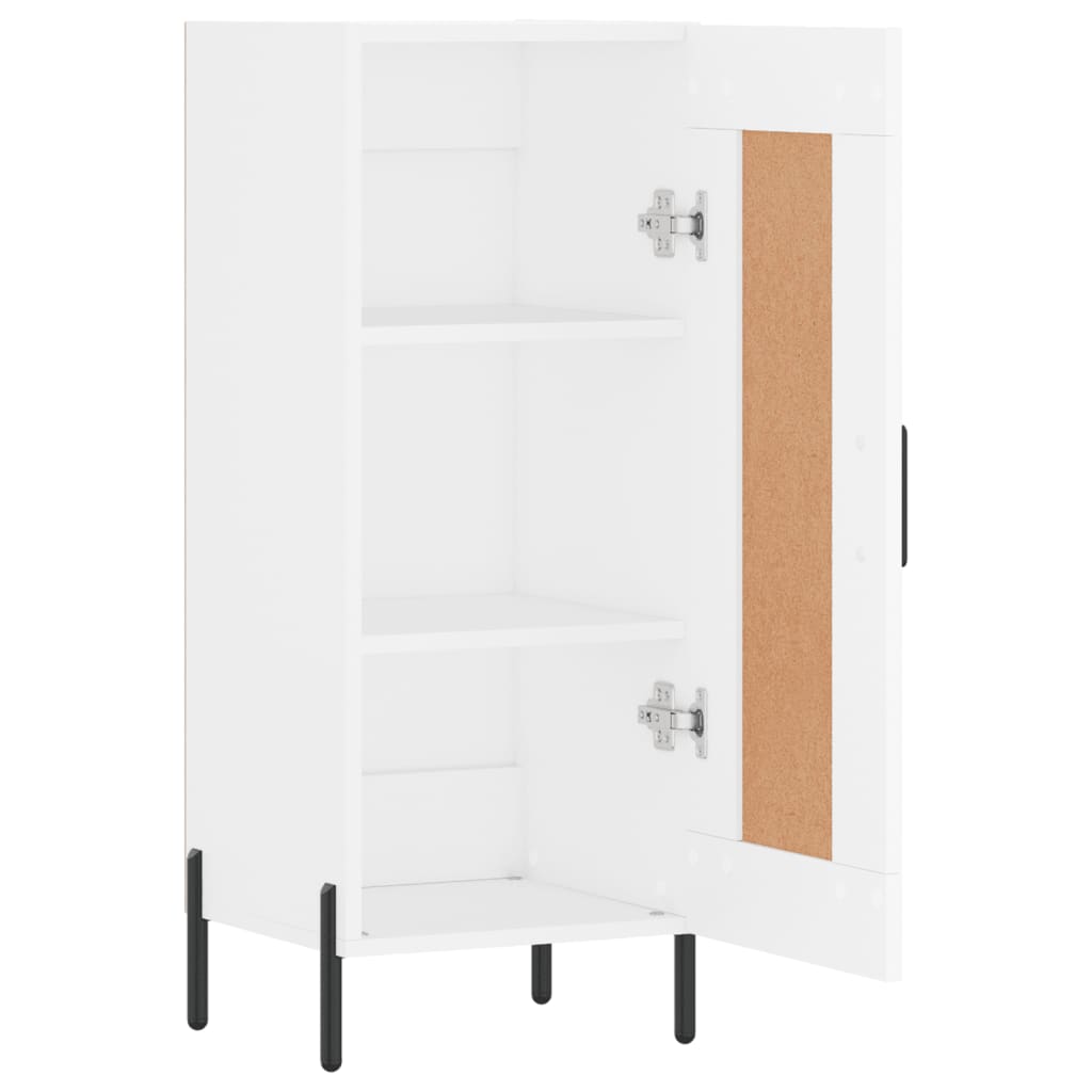 Skjenk hvit 34,5x34x90 cm konstruert tre