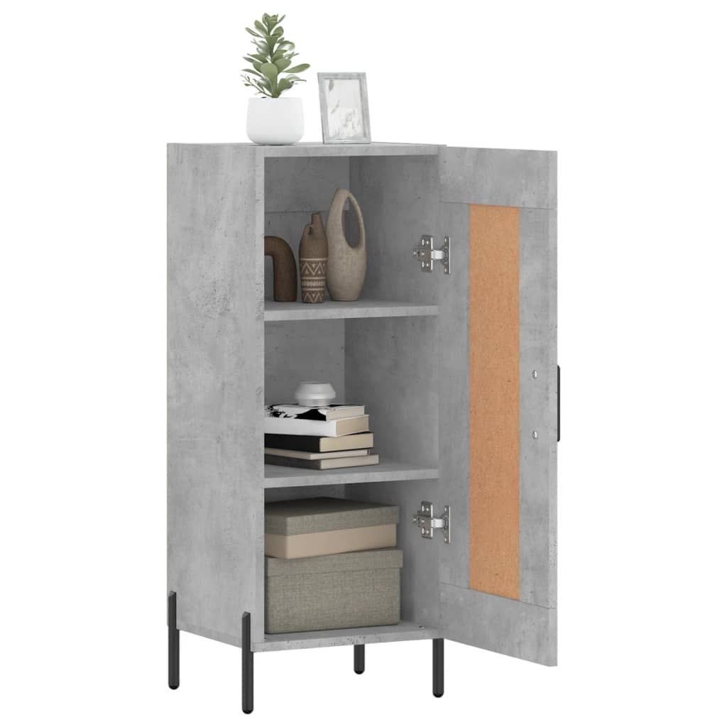 Skjenk betonggrå 34,5x34x90 cm konstruert tre