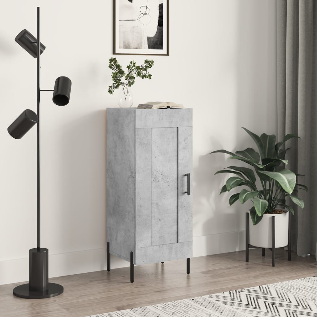 Skjenk betonggrå 34,5x34x90 cm konstruert tre