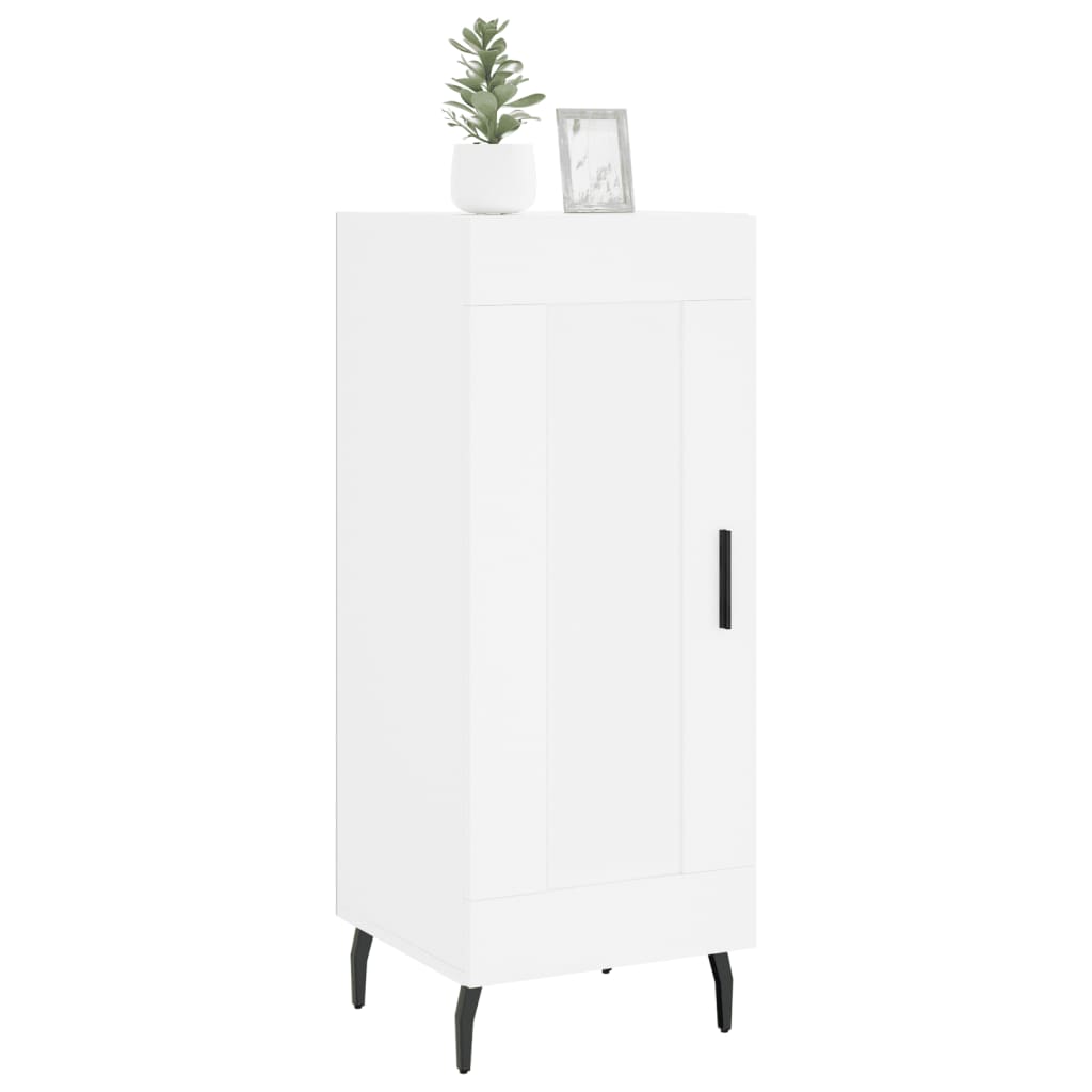 Skjenk hvit 34,5x34x90 cm konstruert tre