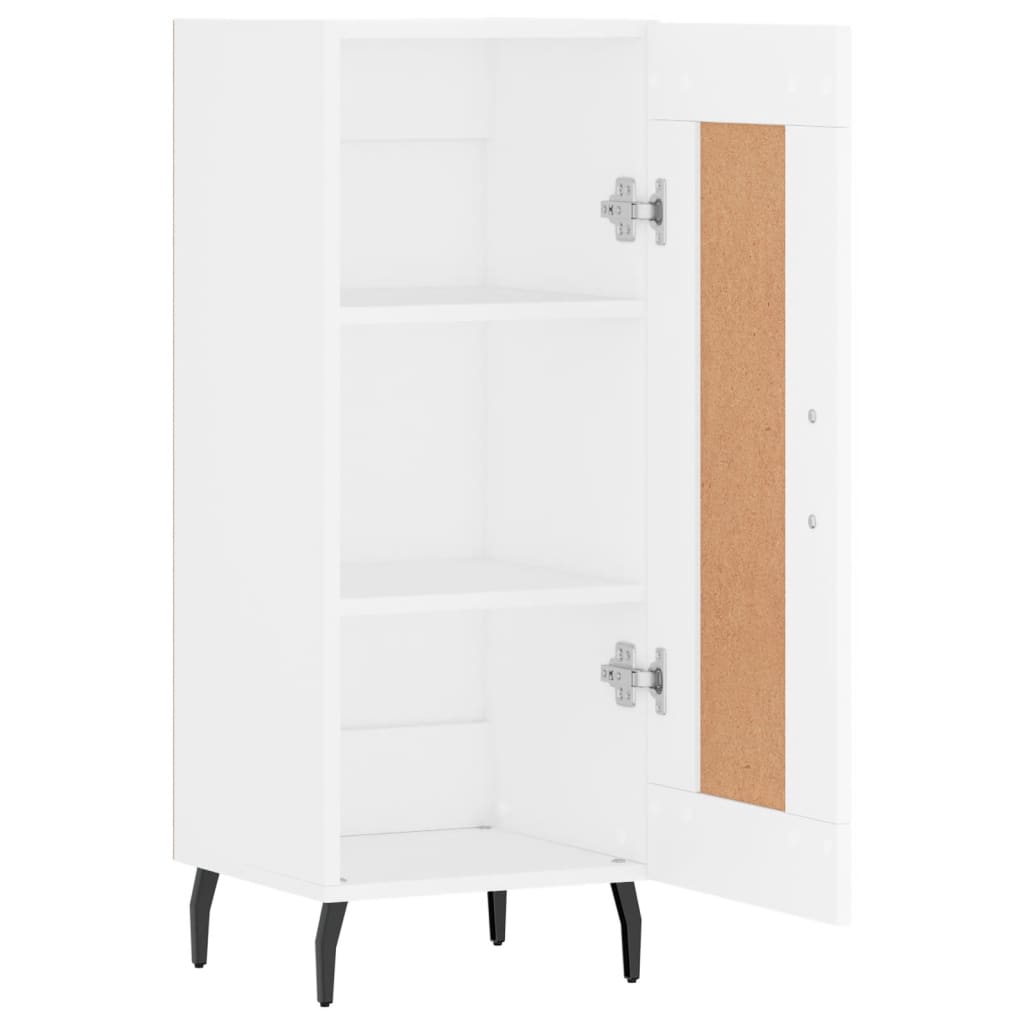 Skjenk hvit 34,5x34x90 cm konstruert tre