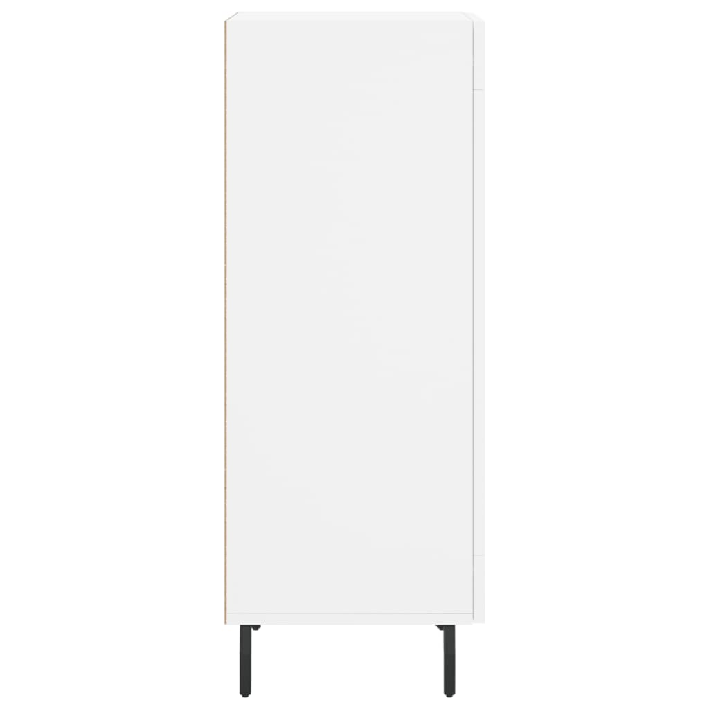 Skjenk hvit 34,5x34x90 cm konstruert tre