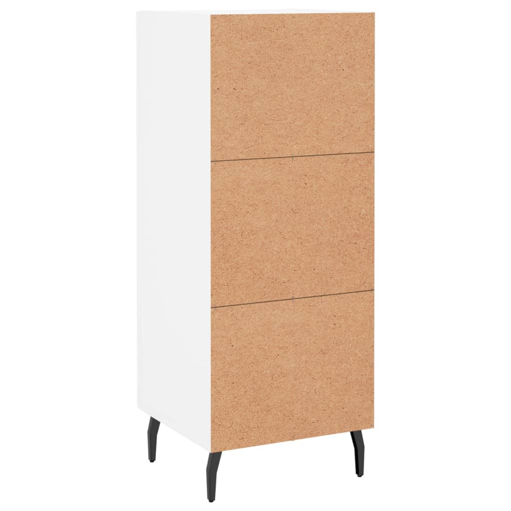 Skjenk hvit 34,5x34x90 cm konstruert tre