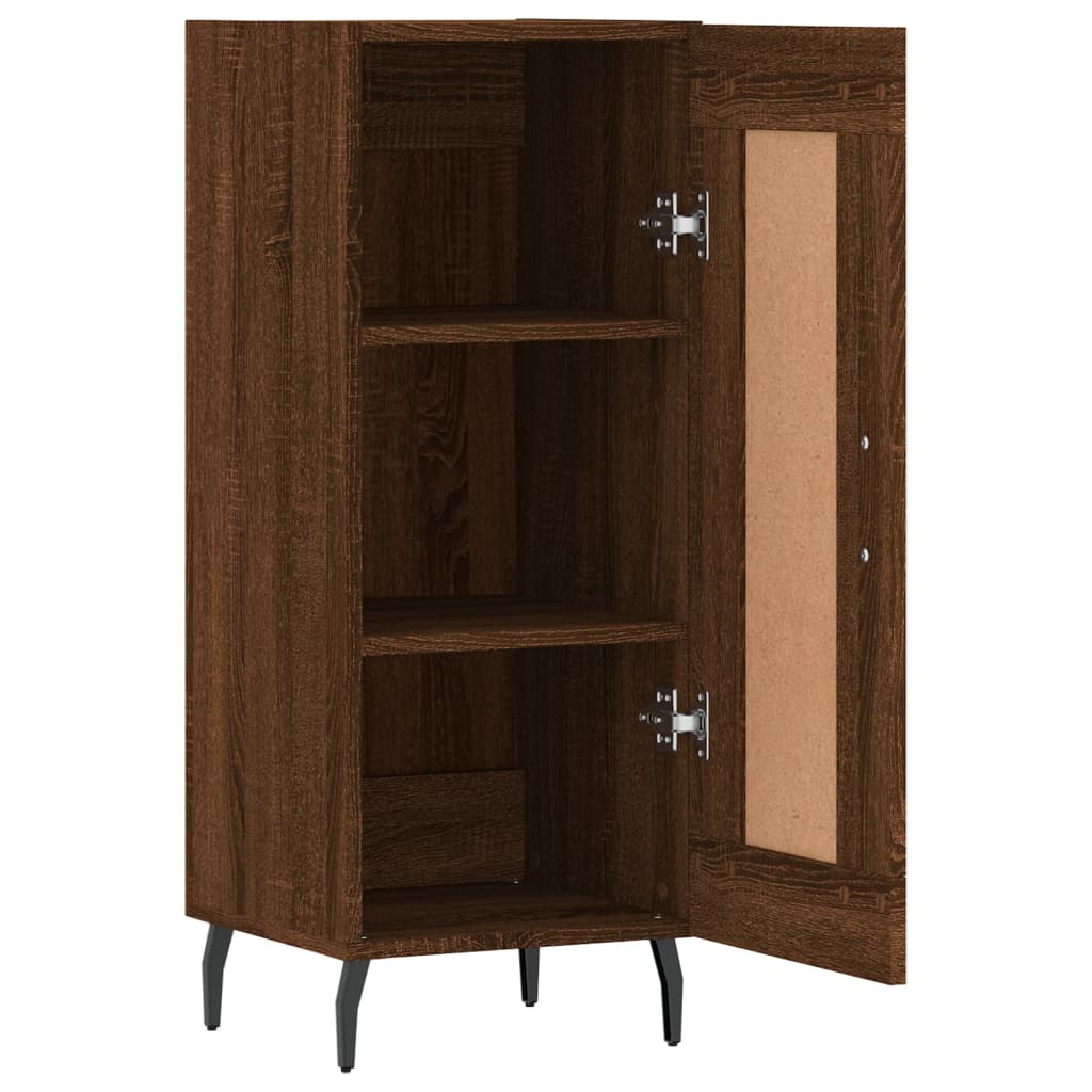 Skjenk brun eik 34,5x34x90 cm konstruert tre vidaXL