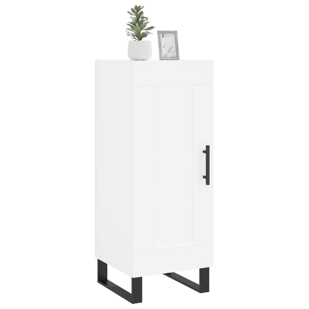 Skjenk hvit 34,5x34x90 cm konstruert tre