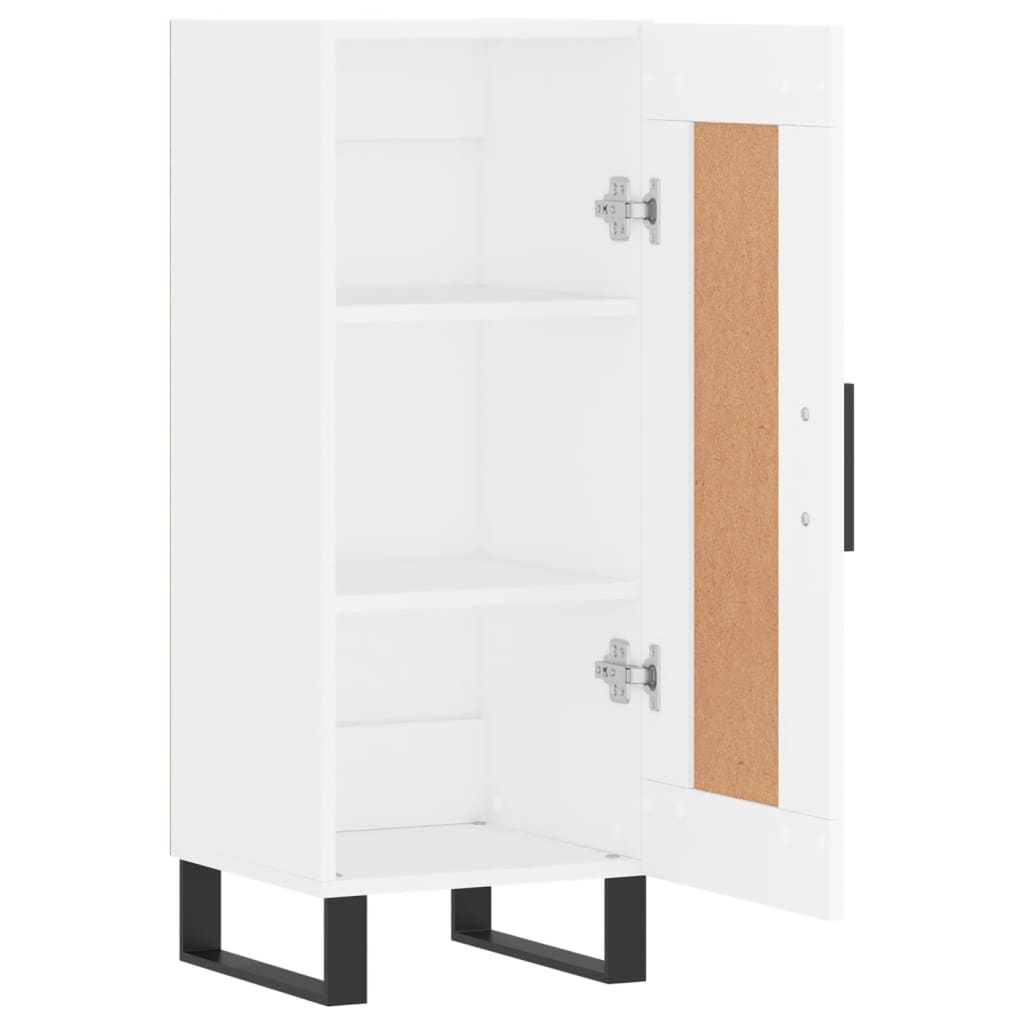 Skjenk hvit 34,5x34x90 cm konstruert tre
