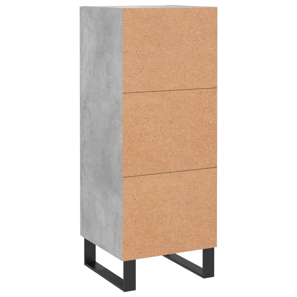Skjenk betonggrå 34,5x34x90 cm konstruert tre