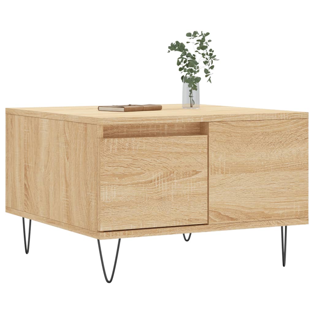 Salongbord sonoma eik 55x55x36,5 cm konstruert tre