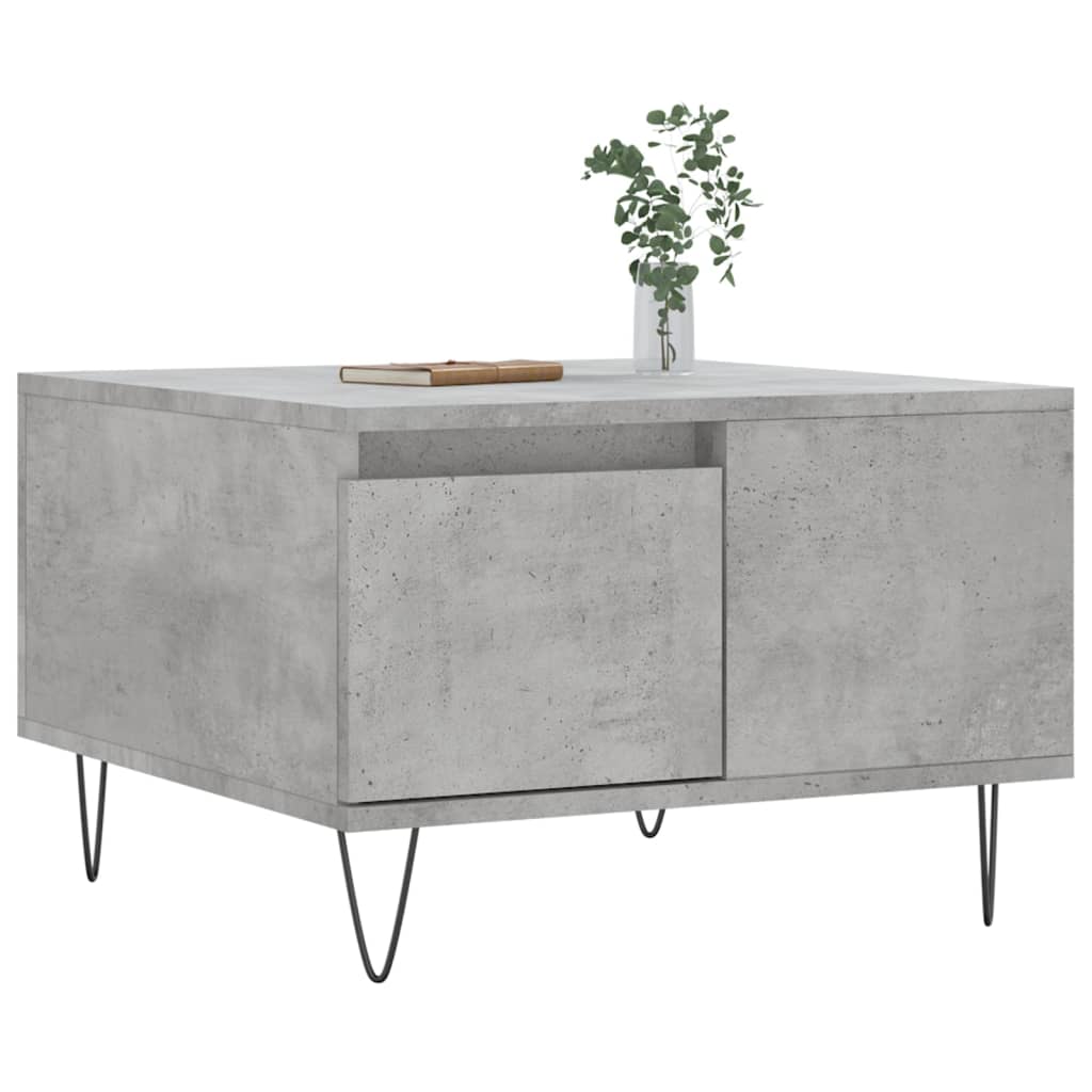 Salongbord betonggrå 55x55x36,5 cm konstruert tre