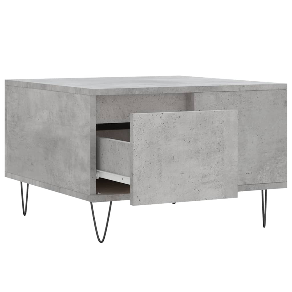 Salongbord betonggrå 55x55x36,5 cm konstruert tre