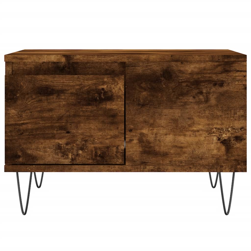 Salongbord røkt eik 55x55x36,5 cm konstruert tre