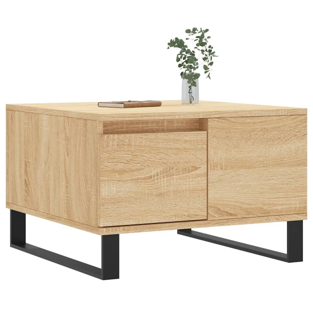 Salongbord sonoma eik 55x55x36,5 cm konstruert tre
