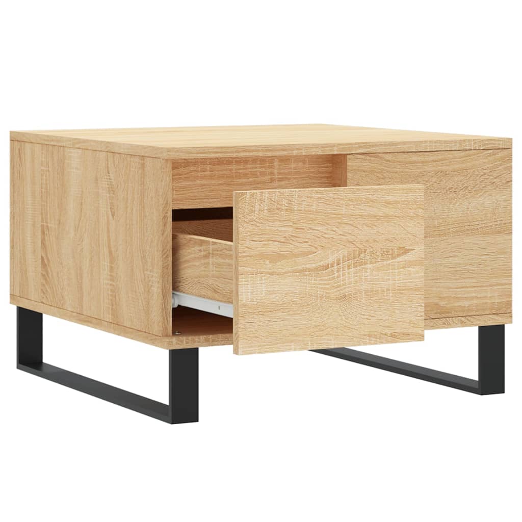 Salongbord sonoma eik 55x55x36,5 cm konstruert tre