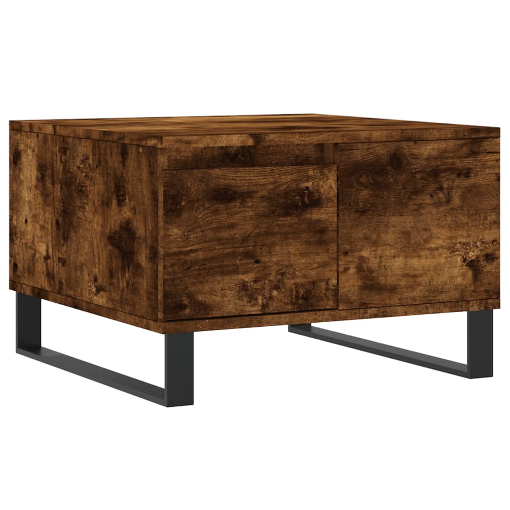 Salongbord røkt eik 55x55x36,5 cm konstruert tre