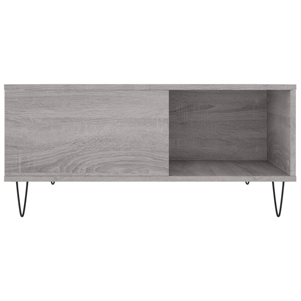 Salongbord grå sonoma 80x80x36,5 cm konstruert tre