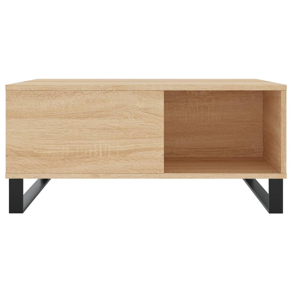 Salongbord sonoma eik 80x80x36,5 cm konstruert tre