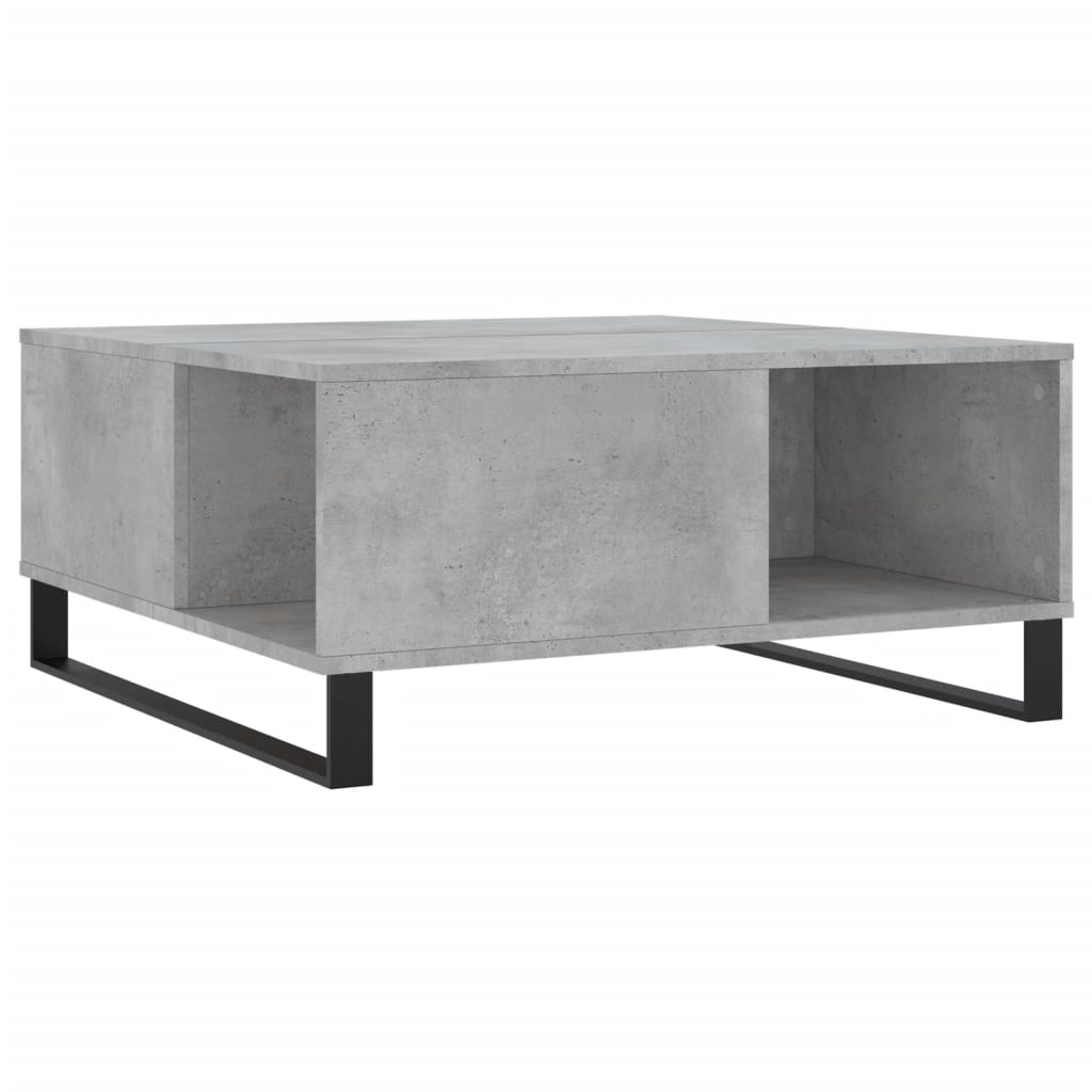 Salongbord betonggrå 80x80x36,5 cm konstruert tre