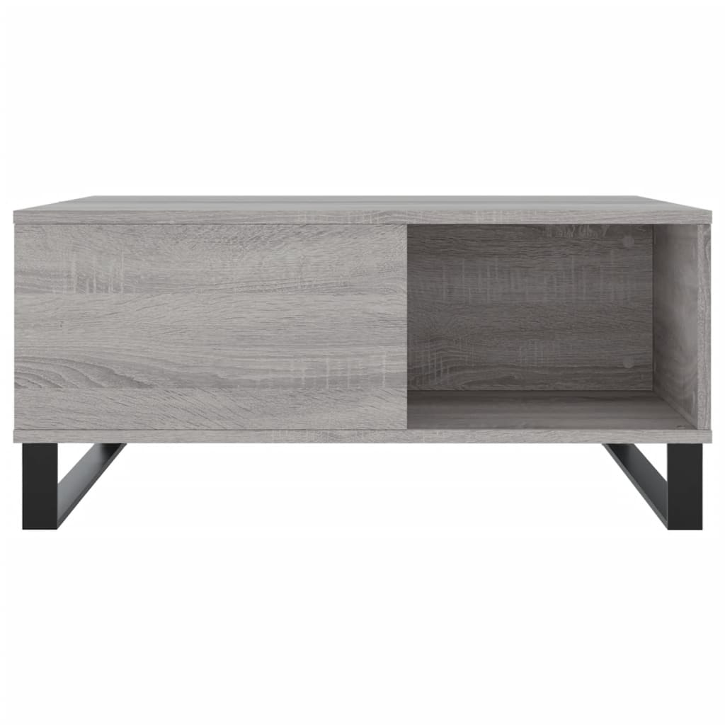 Salongbord grå sonoma 80x80x36,5 cm konstruert tre