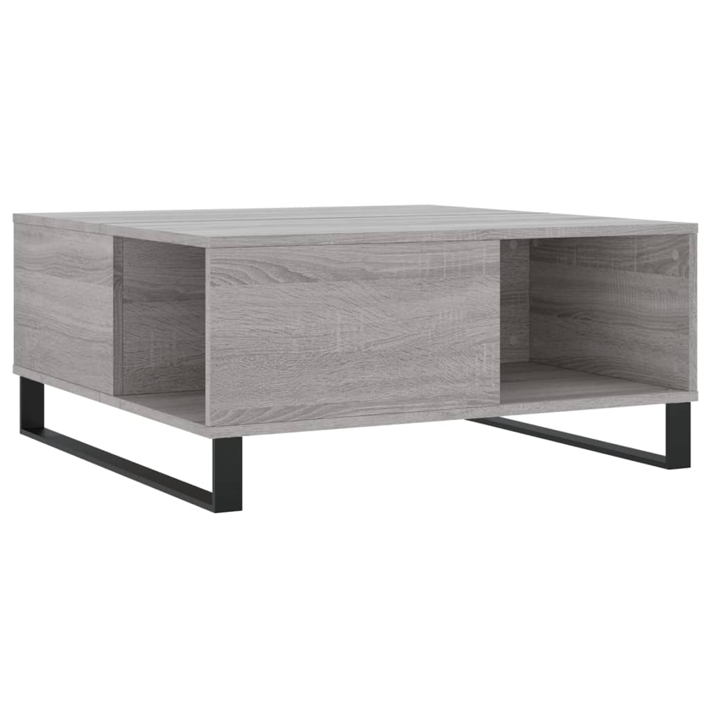 Salongbord grå sonoma 80x80x36,5 cm konstruert tre