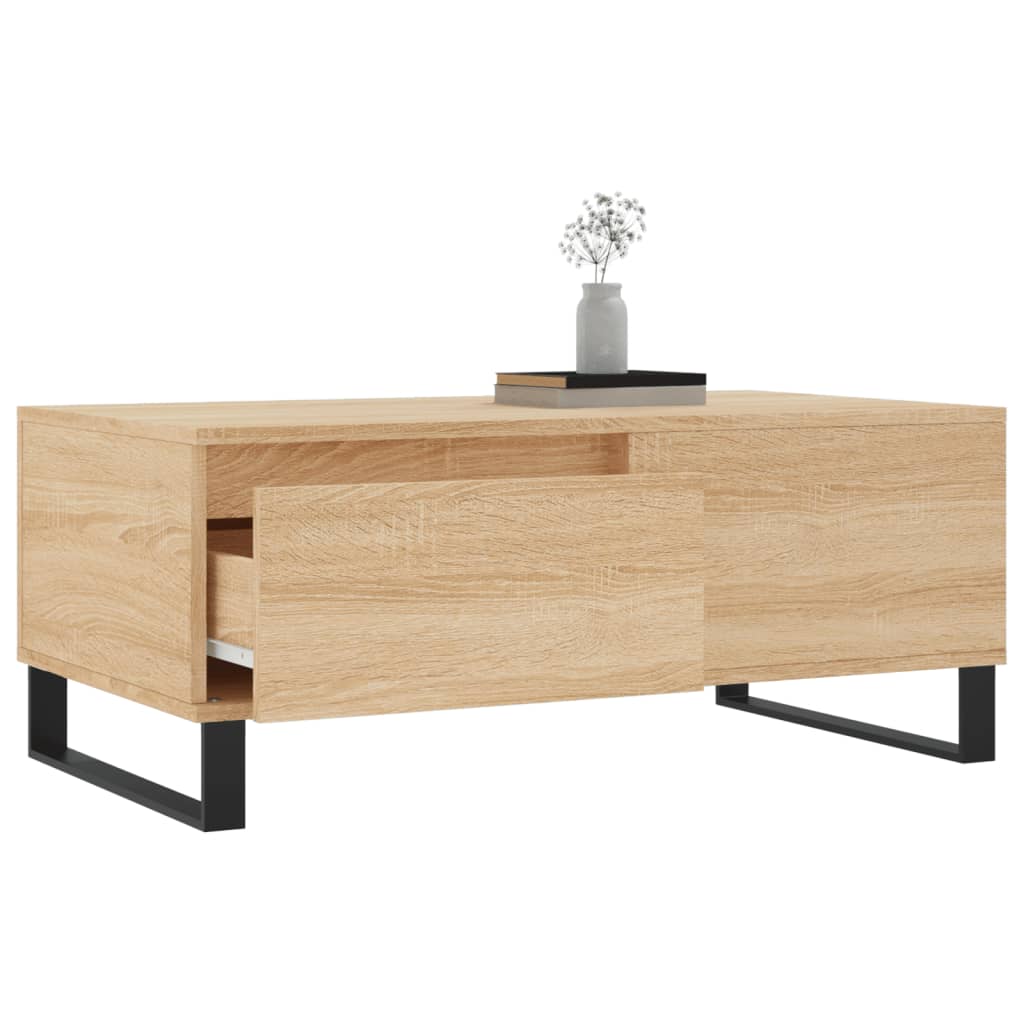 Salongbord sonoma eik 90x50x36,5 cm konstruert tre