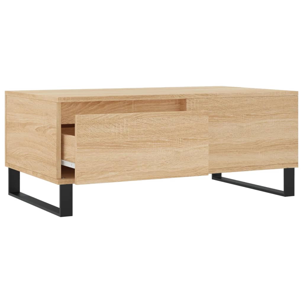 Salongbord sonoma eik 90x50x36,5 cm konstruert tre